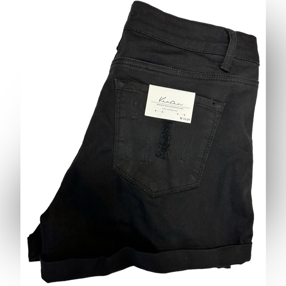 Kancan distressed cuffed stetch Jean shorts - Picture 4 of 6